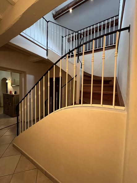 Escalier & rampe fer forgé — réalisation La Menuiserie Notarianni
